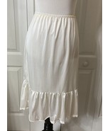 Vintage White Half Slip Sz M Exclusive of Ornamentation Prairie Style 26... - $28.64 CAD