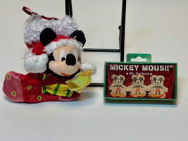 Mickey Mouse Miniature Stocking and Garland Set - Brand-New in Original ... - £9.59 GBP