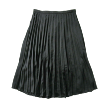 NWT J.Crew Pleated Midi in Black Satin A-line Flare Skirt 2 $98 - £56.48 GBP
