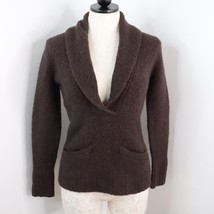 Moda International Womens M/L Brown Acrylic Wool Blend Chunky Stretch Sweater - £10.22 GBP