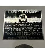 DeWalt MBC Radial Arm Saw RAS Tag Badge Name Model Plate - $26.55 CAD