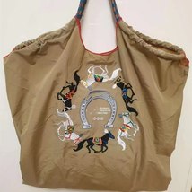 Horse Embroidery Women Shoulder Bag Eco Bag Designer Bags for Women Ball Shopper - £23.36 GBP