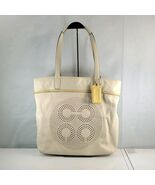 Coach 17041 Audrey Leigh Laser Cut Perforated Ivory Leather Tote Shoulder BagNWT - $143.72 CAD