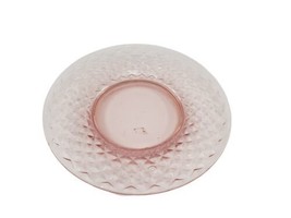 1930&#39;s Depression Glass Diamond Quilted IMPERIAL PINK Glass SHERBET Plate - £2.70 GBP