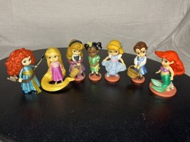 Lot Of 7 Disney Animator’s Collection 3” Princess Toys Ariel Repunzel Belle - £15.27 GBP