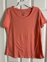 Nick &amp; Nora Women Peach Short Sleeve T-Shirt Medium - £14.85 GBP