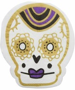 Day of the Dead Sugar Skull Shaped Paper Halloween Napkins 20 Count - $244.84 MXN