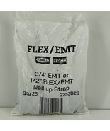Hubbell Raco 3/4&quot; EMT or 1/2&quot; FLEX/EMT Steel Nail-Up Strap 2253B25 (25-P... - $19.87 CAD