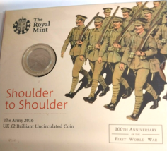 First World War 100th Aniversary 2016 Royal Mint UK £2 BUNC - $28.77