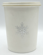 Vintage Tupperware 811-13 White Snowflake Cannister Container SKU U195 - £15.17 GBP