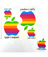 Apple Computer 5 Vtg Rainbow Decal Sticker Bundle Macintosh Computing 19... - £20.66 GBP