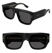 GUCCI Black Diamond 1262 Unisex Chunky Bold Gg1262S Rectangle Sunglasses 001 - £363.16 GBP
