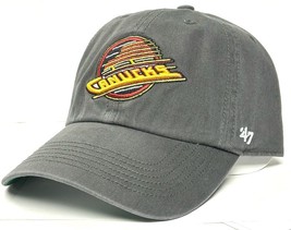 Vancouver Canucks NHL &#39;47 Franchise Vintage Charcoal Hat Cap Men&#39;s Fitted XL - $26.99