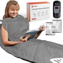 Lifepro BioRemedy Large Infrared Sauna Blanket for Detoxification - Grey... - $170.61 CAD