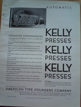 Vintage Automatic Kelly Presses Print Magazine Ad 1930 - £10.40 GBP