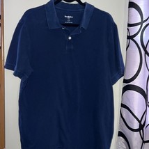 Goodfellow blue short sleeve polo, top size extra large - £8.41 GBP