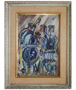 E. Svachian Listed Artist Vintage 1953 Watercolor Painting Man with Pipe... - $3,179.67 MXN