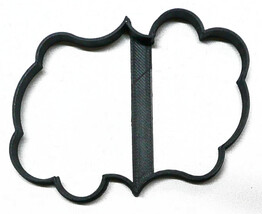 Frame Plaque Outline Chic Elegant Floral Style Cookie Cutter USA PR3141 - £2.24 GBP