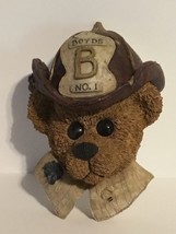Boyds Bears &amp; Friends Firemen Elliot the Hero Wall Plaque #654281 NOS - £5.48 GBP