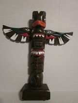Vintage Authentic Alaska Craft Wood Carved Totem Statue with Wings - £17.95 GBP