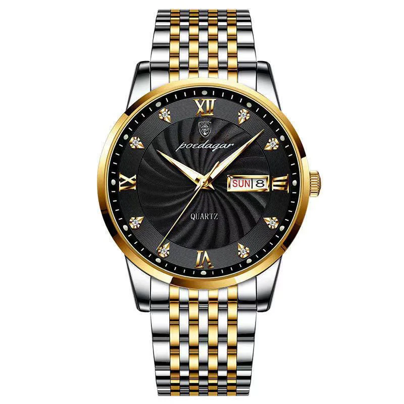 POEDAGAR   Mens  High Quality Waterproof Business Casual Man Wristwatch  Stainle - £95.97 GBP