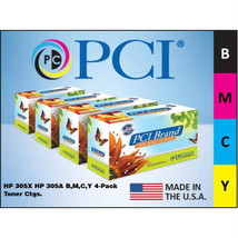 Pci CE411X-PCI Pci Brand ECO-FRIENDLY Reman Hp 305X CE411X Bk,Mg,Cy,Yl 4PACK Ton - $298.18