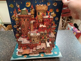 Vintage Denmark 1950s 60s Castle Advent Calendar Pop Out 13&quot; x 13&quot; - $457.39 MXN