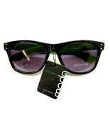 Black with Green Arms  Classic Plastic Sunglasses One Pair NWT - £8.38 GBP