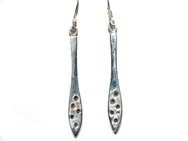 New Pair of Sterling Silver Paddle Drop Dangle Earrings - £25.28 GBP