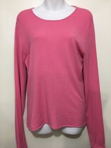 Eileen Fisher S Pink Long-Sleeve Pullover Sweater Lightweight - £28.48 GBP