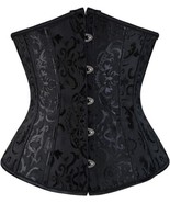 Steampunk Corset Black Jacquard Brocade Lace Up Costume Accessories 2XL - $35.64