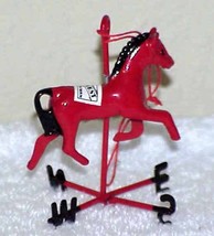 Vintage 1980's Red Metal HORSE Weathervane Ornament - £7.99 GBP