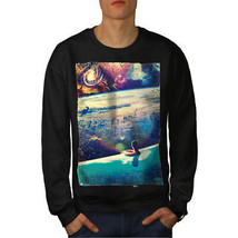 Wellcoda Mars Invasion Relax Mens Sweatshirt, Swim Casual Pullover Jumper - £24.11 GBP+