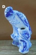 Vintage Eagle Raptor Blue and White Figurine Ceramic 4.5&quot; D - £10.31 GBP