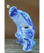 Vintage Eagle Raptor Blue and White Figurine Ceramic 4.5&quot; D - £10.16 GBP