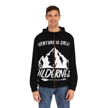 Mens adventure is calling wilderness full zip all over print hoodie thumb200