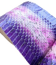 Silver Metallic Brushed Snakeskin Sanke Skin Elaphe Hide Leather Purple - $368.94 MXN+