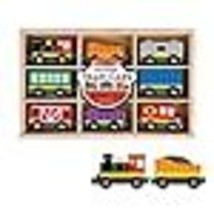 Melissa &amp; Doug Wooden Train Cars (8 pcs) - Magnetic Train, Wooden Train Toys, Tr - £20.79 GBP