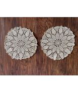 new HANDMADE Vintage 11&quot; Crochet Lace Tablecloth Napkins Home Decor coff... - $29.60