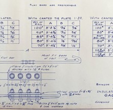 1951 Railroad Bangor Aroostook Gage Rods Insulated And Non Blueprint H7 DWDD14 - $46.40