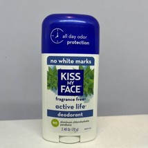 Kiss My Face Active Life Deodorant Fragrance Free 2.48 oz New - £17.66 GBP