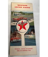 WESTERN UNITED STATES 1960 TEXACO GAS HIGHWAY ROAD FOLD-OUT POCKET TOURI... - $12.06 CAD
