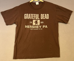 Grateful Dead T-Shirt Hershey PA 1985 Vintage Shirt Brown Size M Medium Bear - £85.49 GBP
