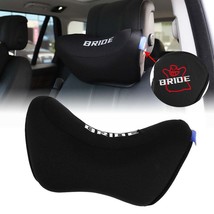 Brand New 1PCS Bride Black Car Neck Headrest Pillow Cloth Racing Memory Foam - £15.62 GBP