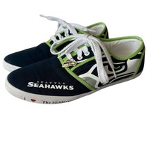 Seattle Seahawk Sneakers Shoe NFL Football with Charm Women&#39;s Size 9.5 - £23.98 GBP