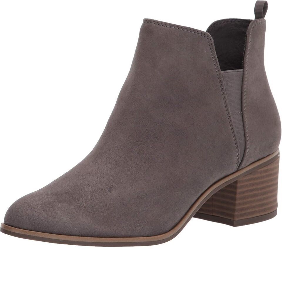 Dr Scholls Womens 10 M Steel Grey Slip On Ankle Booties NIB XY3 - $18.82
