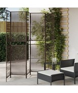  Room Divider 6 Panels Brown Poly Rattan - $278.99 CAD