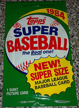 RARE Unopen 1984 Topps Super Size MLB Baseball Picture Card Pack Dan Quisenberry - £3.94 GBP