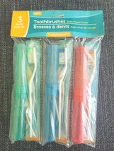 Toothbrush Holder Travel Cases - Set of 3 Portable Plastic Tooth Brush with... - £4.67 GBP