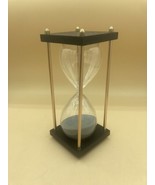 Timer Hourglass 30 Minute Black Wooden Frame 9” X 4” Grey Sand Timer - €27,08 EUR